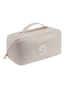 1pc Waterproof PU Leather Makeup Bag, Transparent Toiletry Bag, Large Capacity Travel & Swimming Bag, Dry & Wet Separation Cosmetic Organizer Bag, Portable Waterproof Toiletry Bag, Travel & Swimming Bag, Bathing & Fitness Organizer Bag, Transparent Waterproof Beach Bag, Oval Cylindrical Beach Tote, Transparent Beach Bag, Shoulder Bag, Swimming Bag, Bathing Organizer Bag - Multicolor - View 52