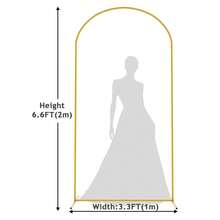 3 Pack Metal Arch Backdrop Stand(7.2FT/6.6FT/6FT), Decorative Balloon Arch Stand, Easy Assembly Gold Wedding Arch, Stable Backdrop Arch Stand For Wedding Ceremony, Birthday Party, Baby Shower - 金色 - 查看 11