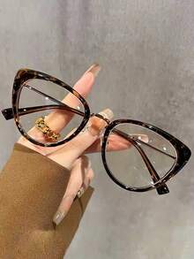 1 Cặp kính mắt mèo dáng retro bằng kim loại, thời trang, phù hợp với trang phục thời trang, trang trí tiệc, văn phòng máy tính, chơi game, sử dụng hàng ngày. - Nhiều màu - Xem 5