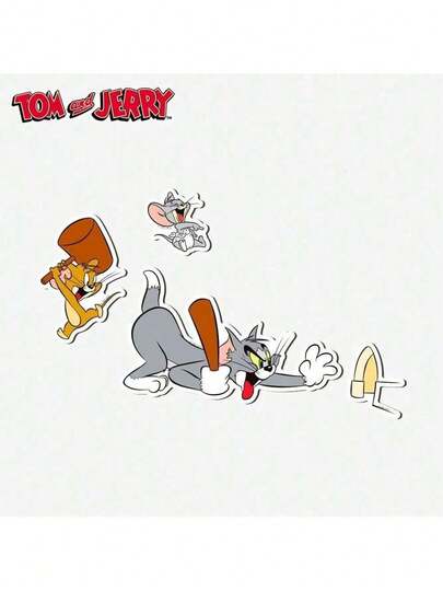 Warner Bros 4PCS Warner Bros Officially Licensed Tom And Jerry Whimsical Figural Refrigerator Magnets Set Cartoon Fun Decorative Kitchen Accessories Office Supplies Home Decor Birthday Party Favor Christmas Stocking Stuffer