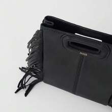 Nuova borsa da donna 2025 in PU nero stile retrò, borsa a tracolla dalla texture morbida, grande capacità, borsa a mano, resistente ai graffi e facile da pulire, versatile stile da pendolare e da shopping