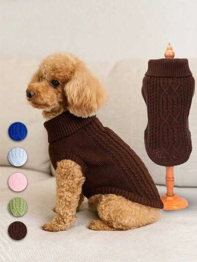1 Pezzo, Autunno E Inverno, Nuovo Stile, Abbigliamento Per Animali Domestici, Cane, Serie Di Ciambelle Fritte, Teddy, Maglione, Tipo Cucciolo, Caldo, Maglione Carino, Moda, Autunno E Inverno, Abbigliamento Per Animali Domestici, Tinta Unita, Ciambelle Fritte, Maglia, Comodo