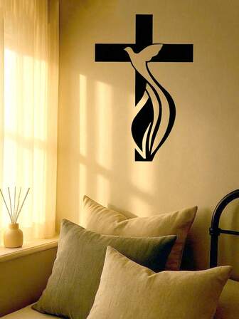 Hello Young 이 신성한 금속 벽 장식은 미니멀한 십자가와 비행 실루엣이 특징으로 정원이나 침실 장식에 이상적인 선택입니다. 이 세례 선물은 내후성을 위해 코팅되어 오래 지속되는 아름다움을 보장합니다. 여성용 예술 작품이면서 집, 거실, 파티오 또는 정원, 발코니 장식에 적합하며 장식 조각 또는 가정용 액세서리 역할을 합니다.