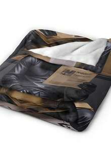 Kawss Kawaii Kaw Blanket Super Soft Warm Bed Blanket Sofa Bedding Bedroom Sofa Office Car, Four Seasons Cozy Shaggy Blanket Girls Boys Adult Gift No Linting, Machine Washable - 黑色 - 查看 4