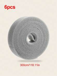 3m/5m/10m Cable Organizer Hook-And-Loop Wire Tie With Buckle For Fixing Computer Cords And Wires On Desktop - Light Grey - View 10