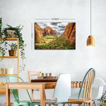 Arte de pared de montaña para sala de estar, decoración de pared de lienzo de paisaje natural de bosque, pósteres del Parque Nacional Denali, paisaje de Monte McKinley, arte escénico moderno de Alaska, decoración para oficina, dormitorio y hogar - transparente - Ver 4