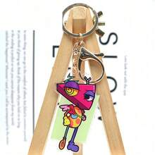 Keychain, Clown Rabbit Pendant - 積木人[金扣]亞克力 - 查看 1