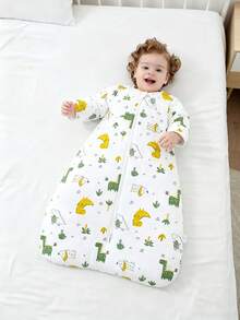 Infant Baby Cozy Comfort Sleep Sack For Four Seasons Thin Quilting Cotton Sleeping Bag Detachable Sleeve Cute Cartoon Printed Bedding Sleepwear 3-24M - Multicolor - View 3