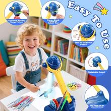 Drawing Projector For Art And Craft Kit Including Colored Pencils Crayons Coloring Books Toys For 3+ Year Old Boys Blue Drawing Kit V2