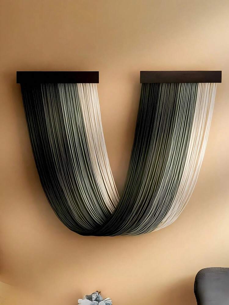 1 Peça Decoração de Parede Tecida à Mão, Arte de Parede Moderna, Decoração de Parede Estilo Boho, Decoração Minimalista, Decoração Estilo Fazenda, Arte Medieval, Decoração de Quarto, Arte em Fibra, Tapeçaria de Fio, Decoração de Ambiente, Decoração de Parede Boho em Fio, Lar Minimalista, Presente de Inauguração, Tecido à Mão Contemporâneo, Arte Têxtil de Parede - Multicolorido - Visão 5