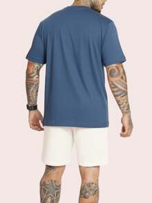 Kit Set T-Shirt Shorts Sweatshirt Cotton Style Stylish Foreign Blogger End Of Year Christmas Promotion - Blue T-shirt Jeans Shorts Off - View 2