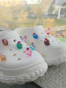 12 PIEZAS Decoración navideña para zapatos, decoración de zapatos que brillan en la oscuridad, encantos de pato para zapatos, encantos de decoración navideña para sandalias y zapatillas, decoración de zapatos linda para zapatos de mujer, regalo especial de Navidad para familias y amigos, idea de regalo en la moda de zapatos - Multicolor - Ver 5