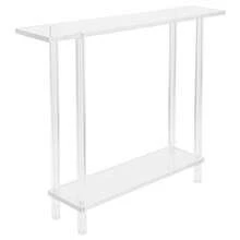 kangten Transparent Acrylic Narrow Table Sofa Table, 40 Inch Double-Layer Narrow Table, Multifunctional Transparent Foyer Table, Each Layer Can Carry 88.18 Pounds, Can Be Used As Sofa Table, Small Coffee Table, Display Rack Or Decorative Rack Fichiouy 3-Tier Shelving Storage Acrylic Console Table, Small Entryway Table With Open Shelves For Hallway, Living Room (39.37 * 7.87 * 31.5in) A Nice Gift - Thông thoáng - Xem 10