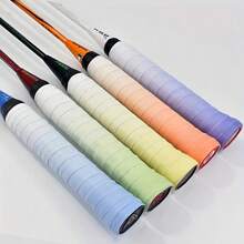 12pcs/10pcs/6pcs/1pc Racket Grip Tape, Laisuotuo Rainbow Grip, Unique Gradient Design, Comfortable Grip, Improve Hitting, Shock-Absorbing, Suitable For Badminton Racket, Tennis Racket, Fishing Rod, Motorcycle Handle, Bicycle Handle, Etc.