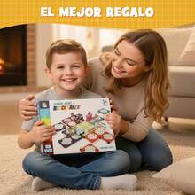 Juguetes de Construcción de Pistas para Niños, Juguetes de Coches de Dinosaurios Eléctrico, Juego de Pista Montessori, Regalos para Niños y Niñas - 1 - Ver 2