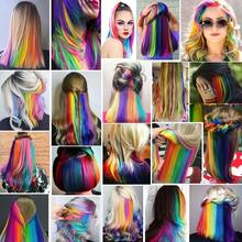 9 pezzi Extension per capelli molletta-in arcobaleno per ragazze - Colori casuali vivaci con molletta facili da applicare e sicure, adatte per feste, uso quotidiano casual e in tutte le stagioni
