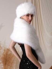 Damen Schals und Umhänge für Abendkleider, Schal Umhang Winter Schal für Damen, warmer Schal, Mode Accessoires für Frauen - A - Übersicht 4