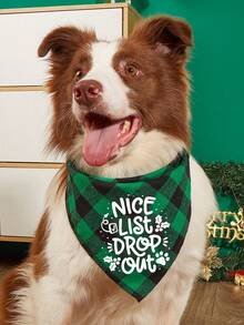 Christmas Pet Bandana With Santa Claus And Reindeer Pattern, Merry Christmas Pattern Pet Kerchiefs,Adjustable Xmas Theme Pattern Printing Dog Triangle Bibs Scarfs,Suitable For Small To Medium Dogs And Cats, Machine Washable - Red - View 11