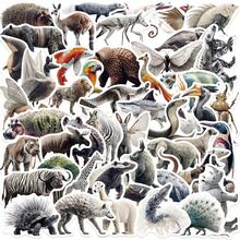 50 张可爱动物贴纸斑马幻影动物园动物贴纸野生动物贴纸丛林动物贴纸动物贴纸乙烯基防水贴纸适用于水瓶、电脑、笔记本电脑、手机、行李箱、笔记本、冰箱 - C - 查看 2