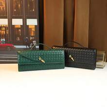 Bolso de mano de noche tejido de moda, bolso de hombro cruzado de gran capacidad para mujer, bolso baguette - Multicolor - Ver 1