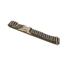 1 Set Of 2 Soft And Comfortable Houndstooth Zinc Alloy Pet Collar And Leash, Suitable For Small, Medium And Large Dogs, Pet Collar, Dog Collar, Zinc Alloy Design Sturdy And Durable, Easy To Buckle And Unbuckle, High-End Dog Collar, Wedding, Valentine's Day (Due To Differences In Fabric, Batch And Color, There May Be Slight Differences, Random Shipment) - Khaki - View 4