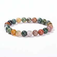 1pc 6/8/10mm Natural Stone Beaded Bracelet, Bohemian Style Tiger Eye/Amethyst/Agate Healing Stone Bracelet, Layerable Colorful Handmade Jewelry For Women - Multicolor - View 133