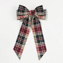 学院风格子蝴蝶结休闲百搭日常发夹 - 彩色 - 查看 12