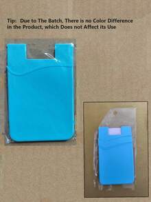 1PC Mobile Phone Silicone Card Holder Slot Sleeve, Stick On Pocket Credit Card ID Case Pouch Compatible With Apple Android - Multicolor - View 10