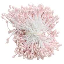 240pcs 3mm Pearlescent Flower Stamens, Artificial Gypsum Rose & Lily Handmade Craft Supplies, Home Decor Accessories