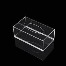 Estuche de Papel Creativo Transparente, Soporte de Cajón de Papel Acrílico Grueso, Caja de Pañuelos Removible, Contenedor de Almacenamiento para Restaurante y Hotel - Blanco - Ver 5