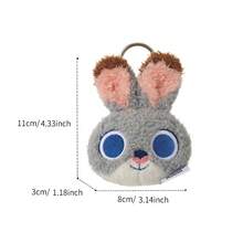 Miniso Disney Judy Officer Life Series Plush Hanging Ornament, Adorable Judy Officer Design, Vivid Details Of Big Eyes And Long Ears, Soft And Skin-Friendly Plush Material, Can Be Hung On Bags And Keys To Add Playfulness And Cuteness(1 PC)