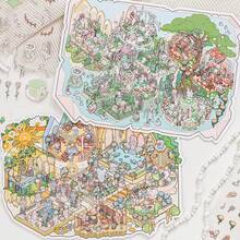 3 Sheets Miniature Zoo Animal Stickers + 1 Sheet Scenery Cardboard, Suitable For Scrapbooking, Planner, Diary Decoration School Supplies - Multicolor - View 4