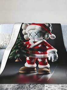 Kawss Kawaii Kaw  Blanket Flannel Blanket, Super Comfortable Winter Warm Blanket Summer Air Conditioning Blanket, Soft And Light Bed Sofa Decoration, Not Easy To Shed, Machine Washable - 黑色 - 查看 5