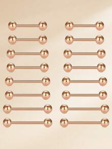 TOKRING 8 Pairs/Set Casual 14G Transparent Bioflex Flexible Acrylic Straight Bar Tongue Rings/Nipple Rings/Piercing Retainers 12mm 14mm 16mm 19mm, Transparent Plastic Tongue Rings/Industrial Earrings/Pregnancy Belly Button Rings Bioflex Flexible Acrylic Straight Bar Piercing Jewelry Retainers, Suitable For Work And Sports - Straight Tongue Ring - View 17