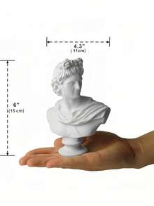 1pc Apollo Statue Decoration, Gypsum Space Theme Small Statue, Suitable For Various Room Types, Art Sketch Supplies, Living Room, Dining Room, Office, Cabinet Decoration, Home Decoration, Ideal Gift For Art Students During Christmas, Thanksgiving, Graduation Season, Etc- Indoor Collectibles - Multicolor - View 5