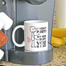 Cốc cà phê hôn/xì hơi - Món quà cốc cà phê pha trà hài hước mới lạ, "Tôi không xì hơi! Tôi đã hôn bạn" Quà tặng hài hước cho bạn bè, đồng nghiệp, Cốc cà phê/trà bằng gốm hài hước dùng hàng ngày, Hoàn hảo để chơi khăm và cười - Lý tưởng cho gia đình và văn phòng - Yêu Xì Hơi - Xem 11