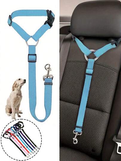 Cinto para carro para animais de estimação, guia para cães e gatos, correia retrátil para animais de estimação no banco traseiro, mantenha seu cachorro, coisas para cachorro para passeios, capas para assento de carro para cachorro, assento de carro para animais de estimação