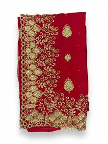 Traditional Designer Saree With Ready Blouse, Elegant  Cultural Wear, 014 - Multicolor - View 10