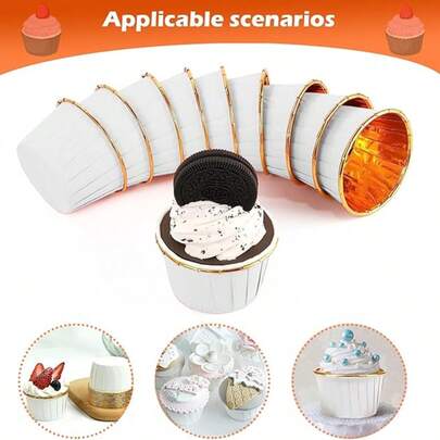 30 pezzi Pirottini da forno bianchi, rivestimenti per tortiere spessi e resistenti al calore per torte, pane, dolci, biscotti, scatole per confezioni alimentari, contenitori per feste, vacanze, riunioni