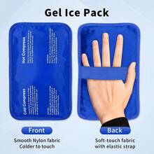 Gel Ice Pack With Strap - Reusable Cold Compress For Knee, Back, Ankle Injury - Hot & Cold Gel Ice Bag