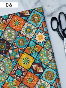 1pc Mandala Series DIY Fabric, Lightweight & Soft Polyester Fabric, Suitable For Making Tablecloths, Wall Hangings, Clothes, Bags, Dust Covers - Multicolor - View 19
