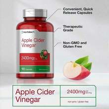 Apple Cider Vinegar Capsules - Non-GMO, Gluten Free Supplement (2400mg, 150 Count) - Healthcare, Edible, Dietary, Vitamin, Fitness 1PCS - 2 chiếc - Xem 2