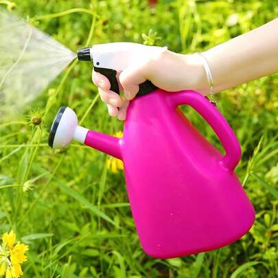 Multifunctional Garden Watering Can With Sprayer - Dual-Purpose, Manual Pressure Sprayer, Efficient Plant Watering, Durable Plastic Material, Random Color, Suitable For Various Plants
