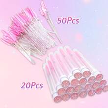 Waloshow 50pcs/Set Reusable Eyelash Brush With Tube, Spiral Eyelash Comb With Container, Disposable Eyebrow Brush Wholesale - Multicolor - View 22