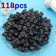 Multi-Color Acrylic Bat Shaped Beads, Beads & Bead Assortments For Marine And Land Animals, Halloween Themed Spacer Beads, Used For DIY Bracelets, Necklaces, Earrings, Anklets, Keychains, Backpack Chains, Christmas, Thanksgiving, Halloween, Christmas Eve, Mother's Day, Valentine's Day, Birthday Gifts, Commemorative Days, Back To School Season Decoration Accessories