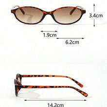 1pc Women's Cat Eye Narrow Vintage Versatile Street Style Fashion Glasses, Suitable For Parties And Events Boho Vacay Vacay Vibes Preppy Style For Back To School - 棕色 - 查看 5