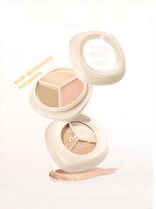 NOVO 三合一防水、防汗、控油遮瑕盘，遮盖黑眼圈、斑点、痘印、泪沟，不结块 - 01#浮纓 - 查看 10
