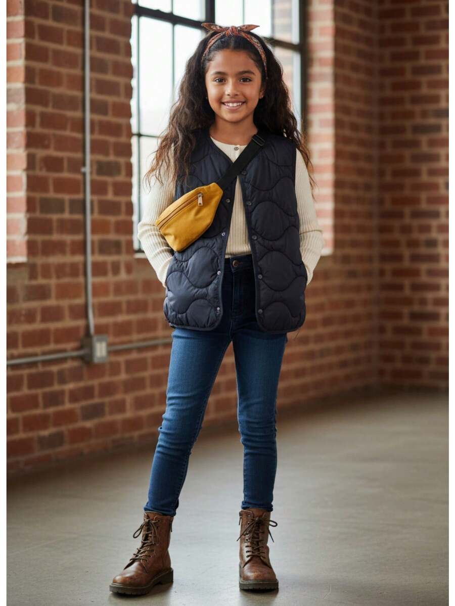 Tween Girls Jackets - Navy Blue - View 1