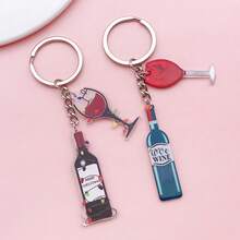 Christmas Wine Charms, 4/8 Pcs Euro-American Style Wine Bottle Glass Acrylic Pendants For DIY Earrings & Necklaces.