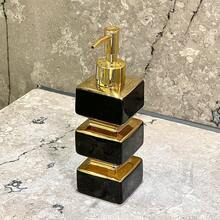 Kreatywna, unikalna, ceramiczna, czarno-biała butelka z dozownikiem mydła, wielokrotnego użytku butelka z pompką do łazienki w hotelu/domu, mydło w płynie, szampon, balsam, wielofunkcyjna